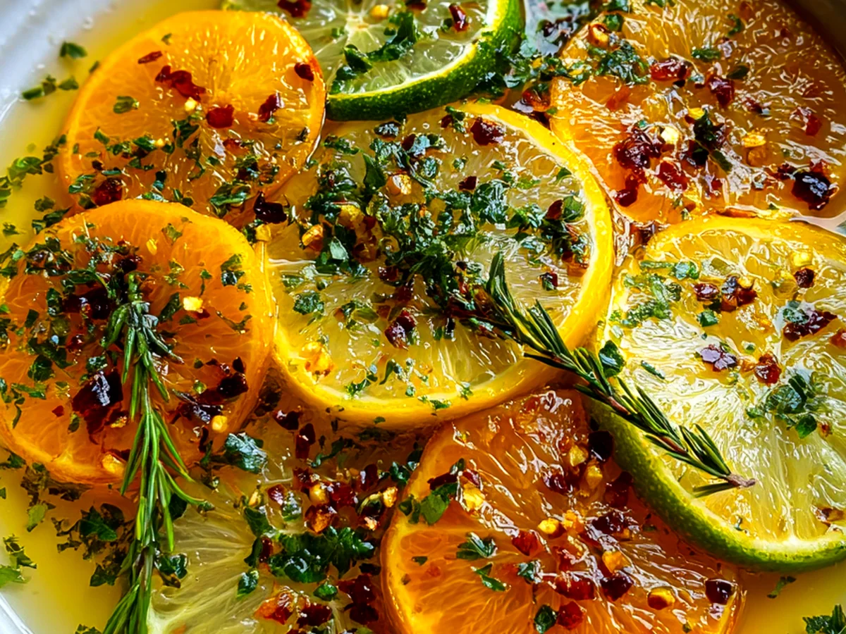 Perfect Citrus Herb Zing: Infused Vinegar Delight