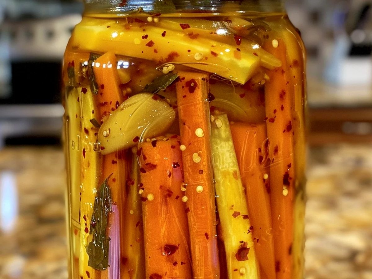 Zesty Spicy Carrot and Ginger Pickles Delight Recipe